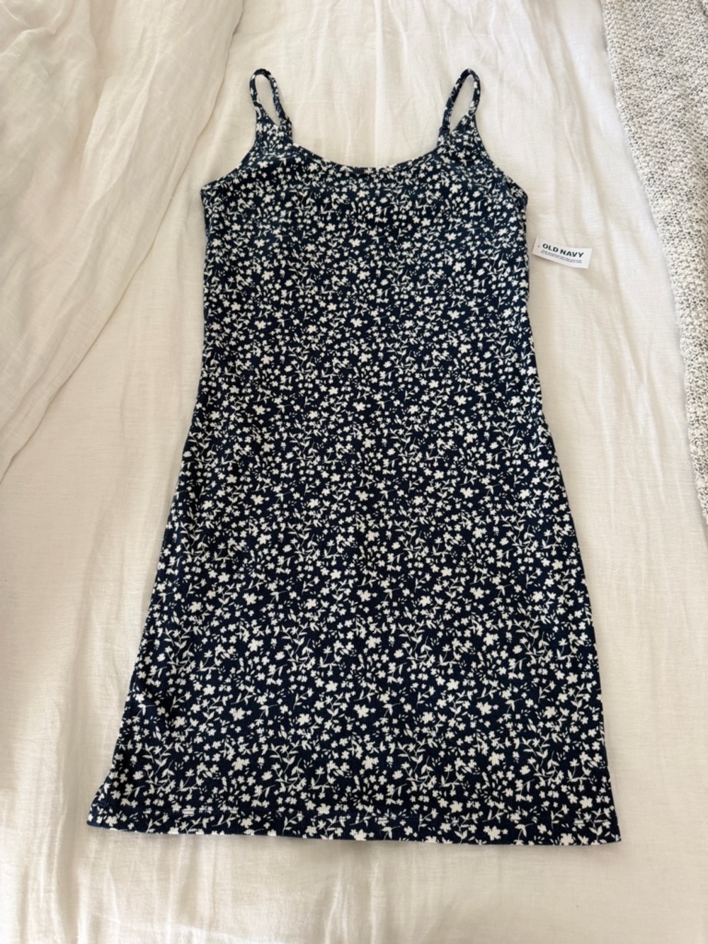 Old Navy Navy Blue Floral Dress